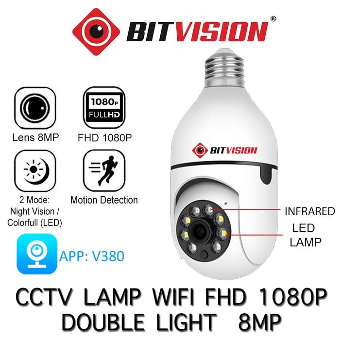 New L31 KAMERA CCTV LAMPU IP WIRELESS PANORAMA FISHEYE 360 (BOHLAM / BULB)