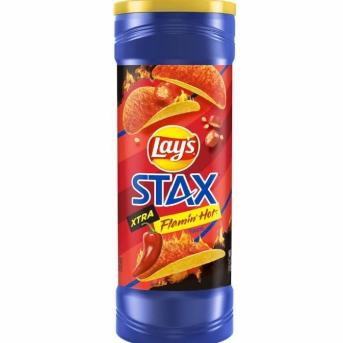 

LAYS STAX X-TRA FLAMIN HOT POTATO CHIPS KERIPIK KENTANG