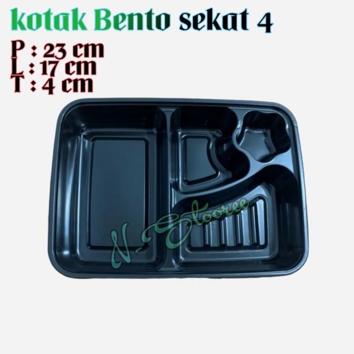 kotak bento sekat 4 kotak nasi kotak makan plastik