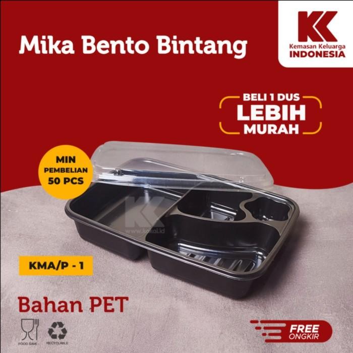 MIKA BENTO SEKAT BINTANG / MIKA BENTO SEKAT 4 / TRAY HOKBEN 50PCS