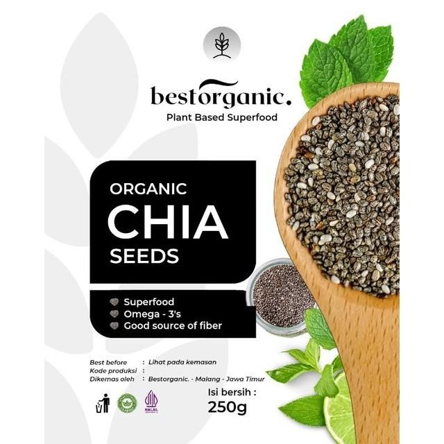 

Bestorganic - Chia seed Organik Grade Premium - Biji - Black - 100 GR