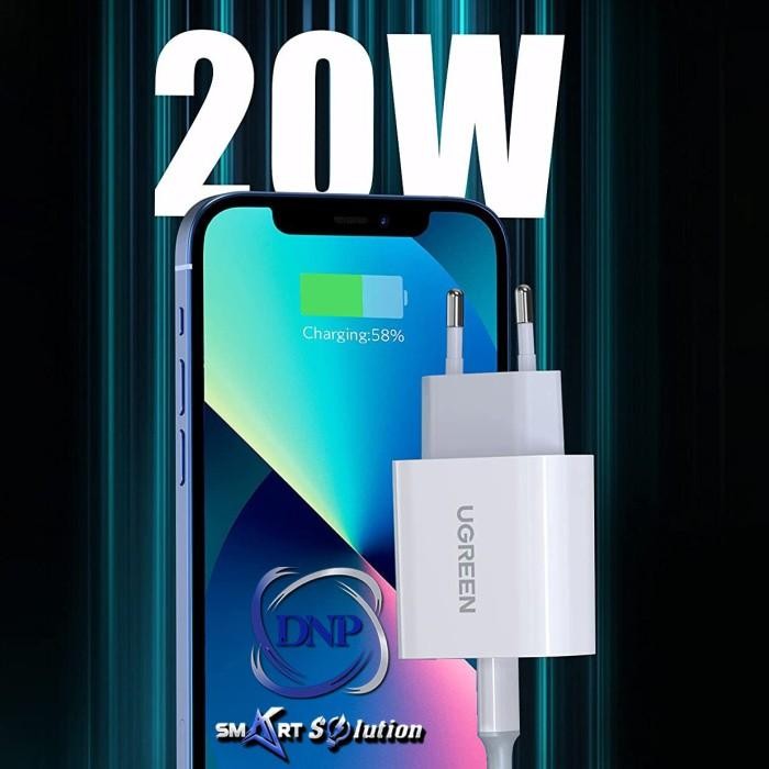 UGREEN Kepala Charger Set 20W + Kabel Lightning MFi PD Fast Charging