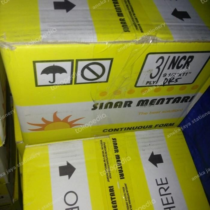 

Continuous form 9.5x11, 3 ply PRS/full sinar mentari