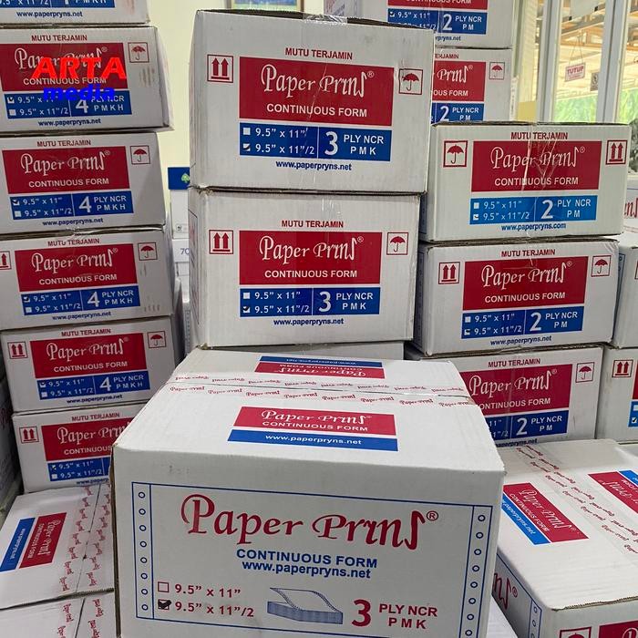

Pilihan- Continuous Form Paper Prins 9.5"X11"/2 - 3 Ply