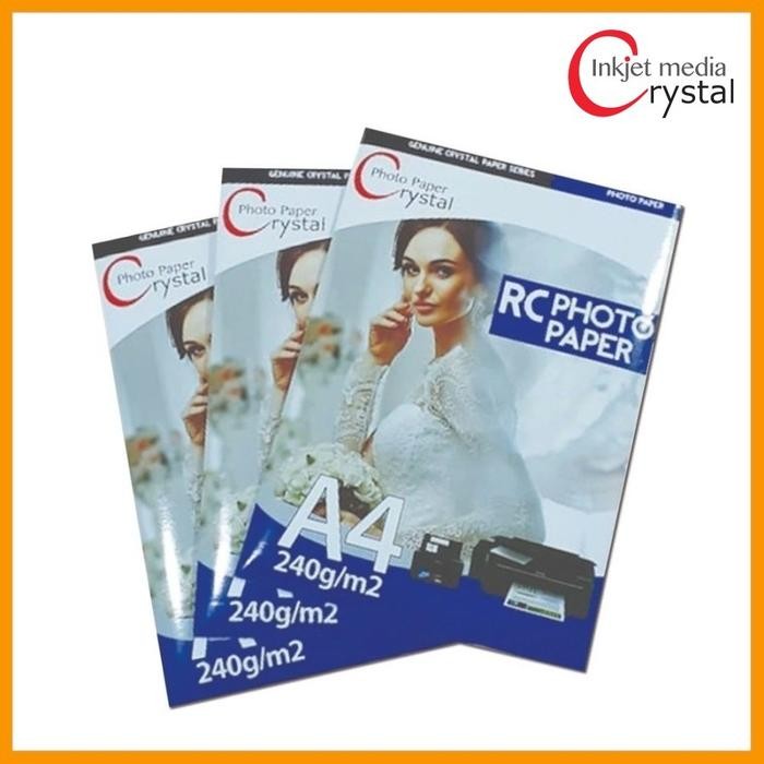 

Pilihan- Crystal Luster / Glossy Rc Photo Paper A4 Kertas Foto 20 Lbr