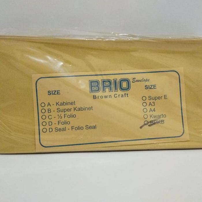 

Pilihan- Amplop Coklat Brio Uk Super Kabinet
