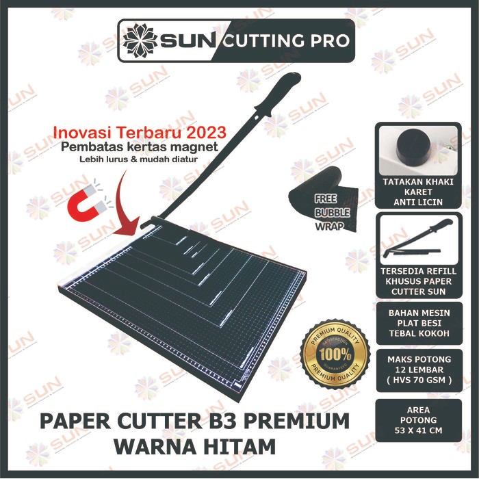 

Pilihan- Alat Potong Kertas Ukuran A3+ / B3 ( Paper Cutter A3+ / B3 ) - Premium