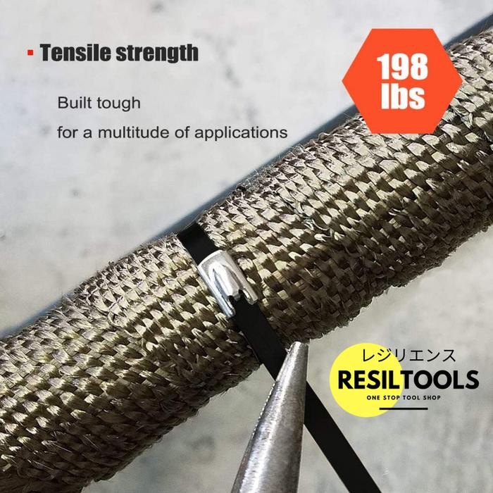 

Klip Kabel Alat Ikat Kabel 4.6 X 200 Mm Full Coated Panduit Hitam 100