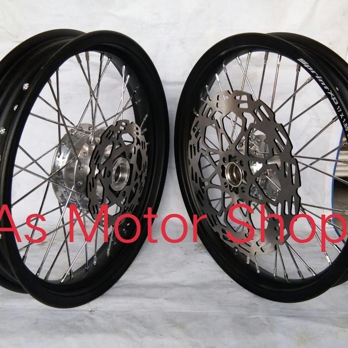 Velg Set Tapak Lebar 300 350 Ring 17 Tromol Free Cakram Satria Fu150