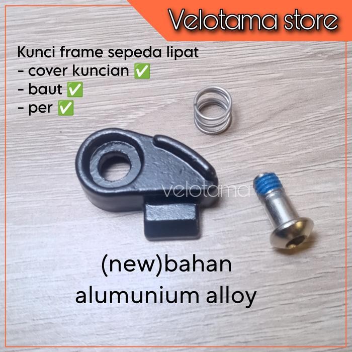 Kunci frame sepeda lipat folding bike lock buckle pengunci sepeda lipat tengah pengunci lipatan