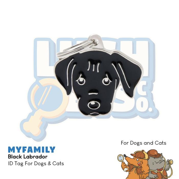 Myfamily Id Tag - Black Labrador Id Dog Tag Personalized Cat Dog Tag