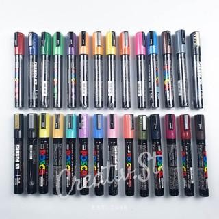 

UNI POSCA PC-5M Paint Marker Medium Point Tip (Part 1) Spidol Black (1 PCS)
