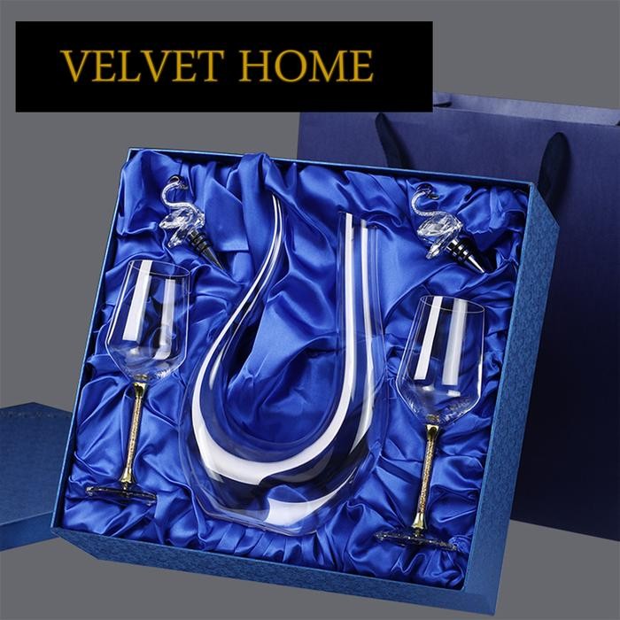 Gelas Wine Glass + Decanter Set Gift Kado Parcel Hampers Natal Imlek