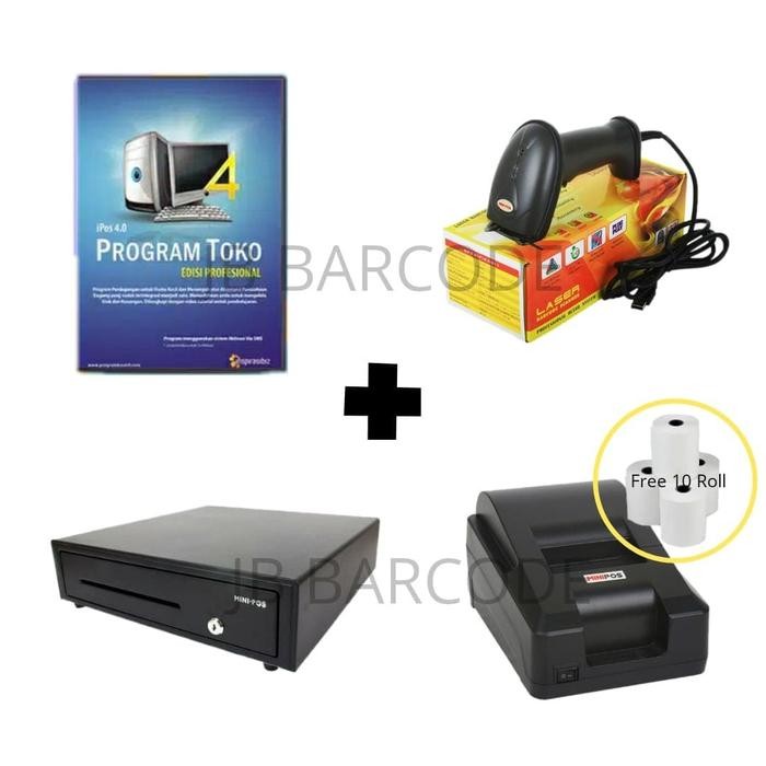 

PAKET KASIR HEMAT 3/CASH DRAWER/SCANNER/PRINTER THERMAL/PROG.KASIR