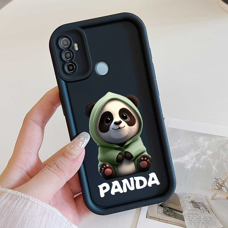 Casing Hp untuk OPPO A53 A53s A32 A33 2020 A11s Case Casing HP Softcase ponsel silikon Kasing Panda 