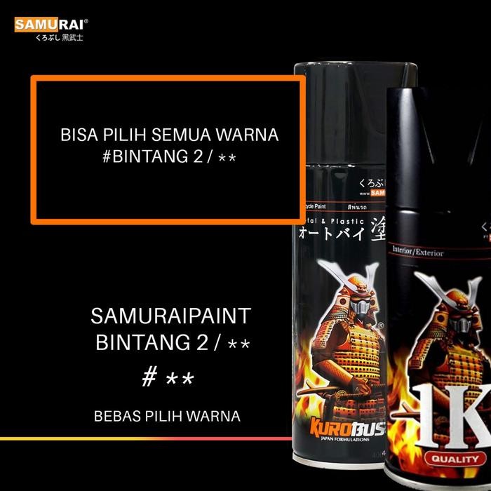 Samurai paint Bintang 2 cat semprot cat semprot