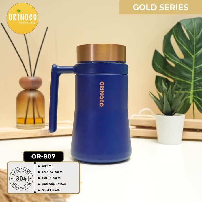 Pilihan- Orinoco Mug Gelas Stainless Tahan Panas & Dingin 480 Ml Mug Tumbler Vacuum Flask