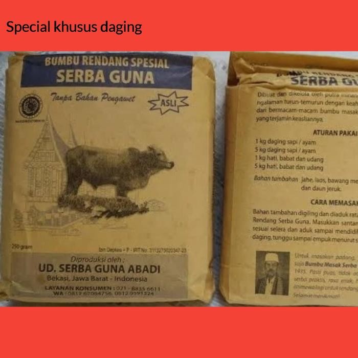 

Stok Baru Bumbu Rendang Spesial Serbaguna 250gram