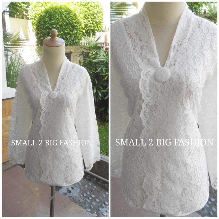 kebaya jumbo atasan baju brokat jumbo big size besar hijau pink putih