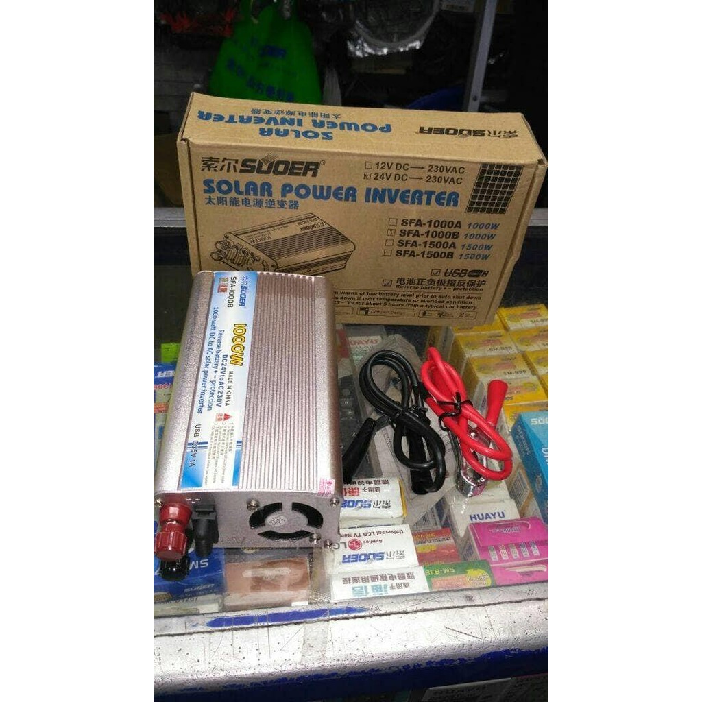 POWER INVERTER 1000 WATT 24 VOLT ( 1000W / 24V ) SDA MERK SUOER