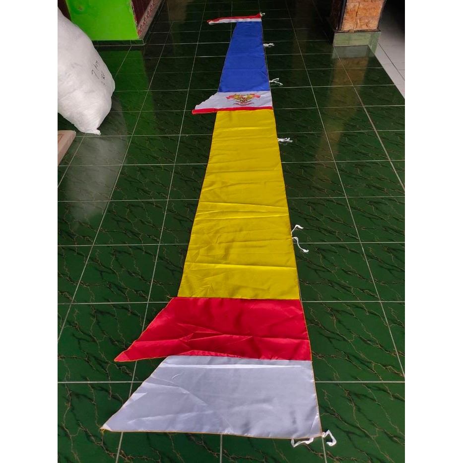 ASLI Bendera Umbul-umbul Merah Putih 4Meter LAYUR Lurus Bendera Umbul-Umbul Warna Warni Garuda