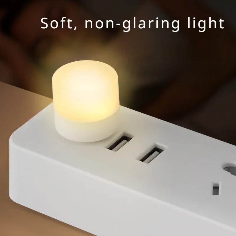 IMPORT 2 PC USB NIGHT LIGHT SET,PORTABLE BEDROOM BEDSIDE NIGHT LIGHTING,MINI ENERGY-SAVING