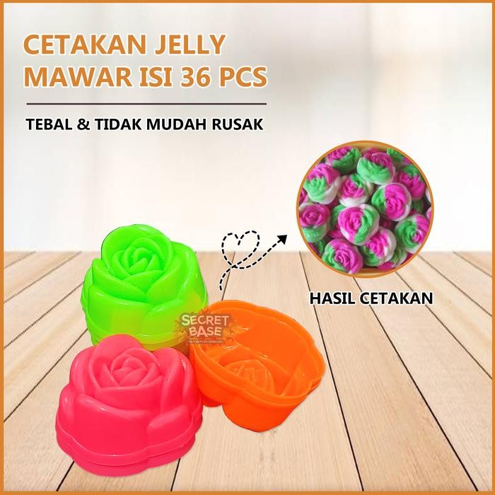 (ISI 36) CETAKAN APEM MAWAR - Cetakan Kue Kukus / Cetakan Agar Agar