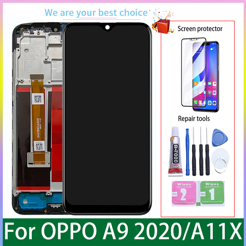 6.5'' For OPPO A9 2020 A11X Original Lcd Display With Frame Touch Screen Digitizer Parts Replacement