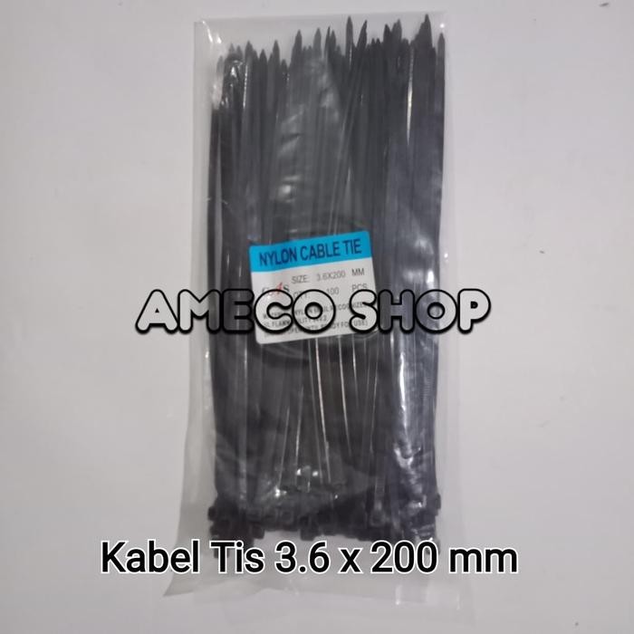 

OJ Kabel Tis / Cable Ties 3.6x200 Hitam