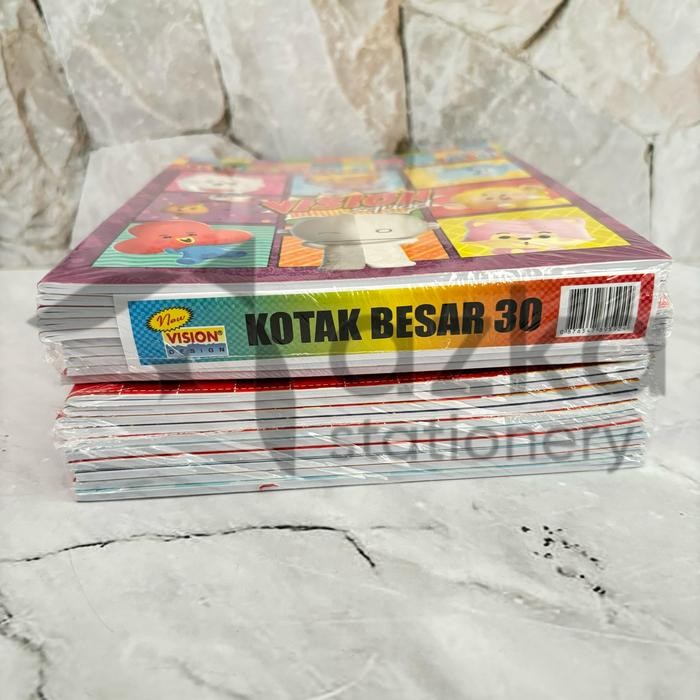 

New Azka Stationery SATU PACK ( 10 PCS ) Buku Kotak Besar Vision Paper