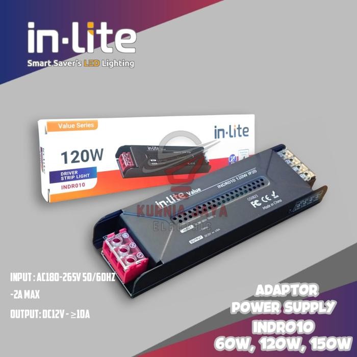 Limited Inlite Trafo 120W Adaptor Power Supply Led Strip Indr010 12V Terlariss 