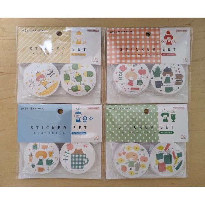 

Sticker Set Circular Seal Mizutama 92 Pieces Stiker Deco Journal Limited Edition