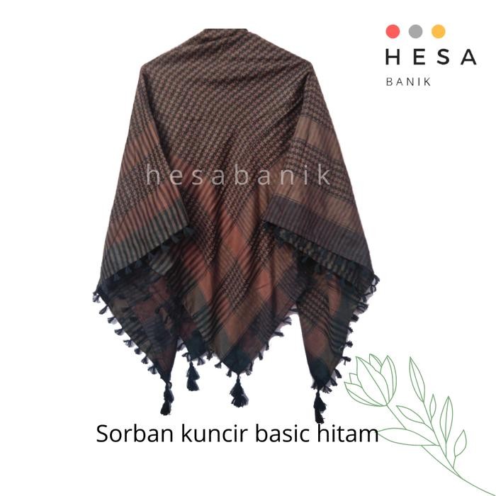 Pilihan- Sorban Coklat Basic Hitam / Sorban Viral