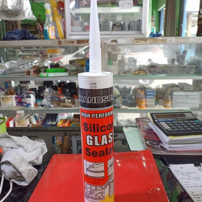lem sealant botol clear bening silicone