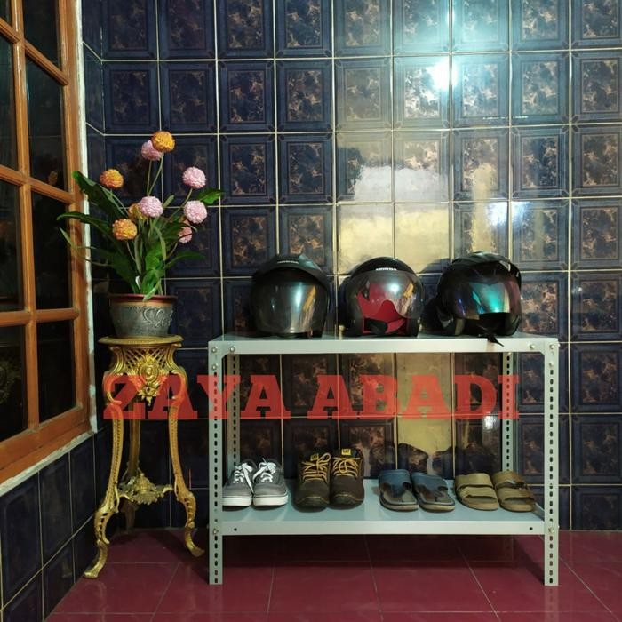 Rak Besi Meja Kompor Sepatu Aquarium 2 Susun Ambalan 100 x 30 x 70cm