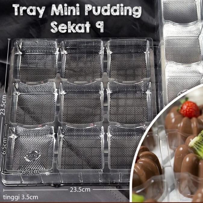 Kotak Box Mika Sekat 9 Pudding Mini Cookies Cake Dus Packaging
