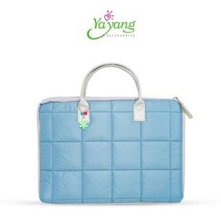Yayang Tas Laptop Jinjing 14 inch Puffy Pillow Kotak Metalic Doff Waterproof Softcase - Tas Laptop