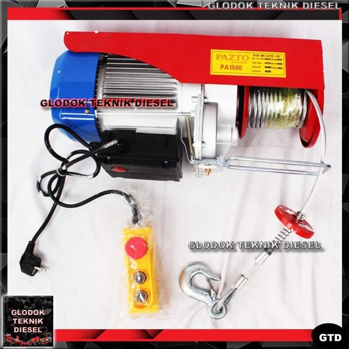 ELECTRIC HOIST 1500 KG KATROL LISTRIK PA1500 KATROL ELEKRIK ELECTRIC WIRE ROPE HOIST 1500KG PA 1500