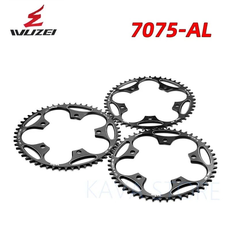 WUZEI 110/130 BCD 50/52/54/56/58/60T Road Bike Chainwheel Folding Round Narrow Wide Sprockets AL7075