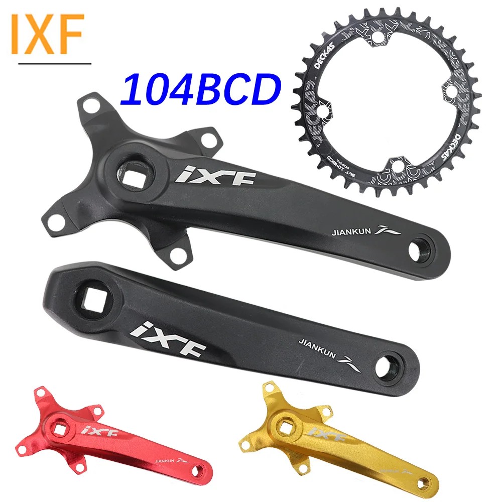 IXF MTB Crankset square Bike Crank 104bcd Deckas chainring 170mm 175 hollowtech 30t 32 34 36 38