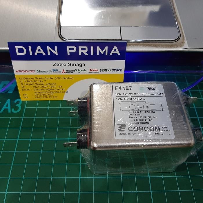 Corcom Noise Emi Filter F4127 12A 120/250Vac 50-60Hz