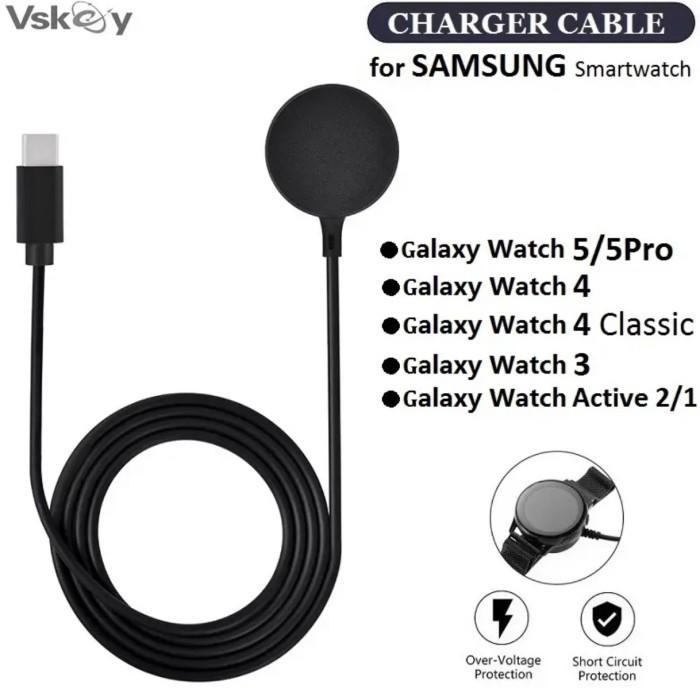 Kabel Usb Charger Samsung Galaxy Watch 5 Pro / Watch 6 / Watch 7 / Watch 8 / Watch 4 / Watch 3