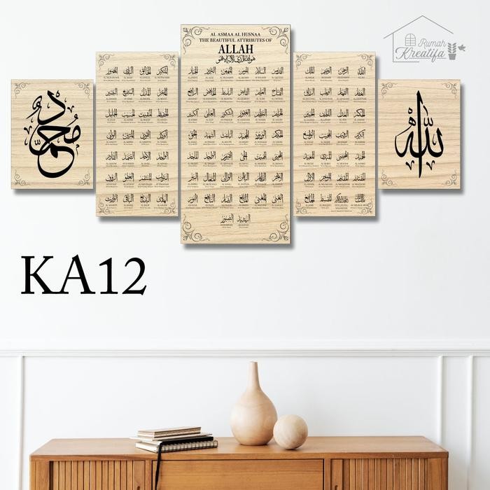 Hiasan Dinding Asmaul Husna Pajangan Wall Decor Islami Aesthetic KA