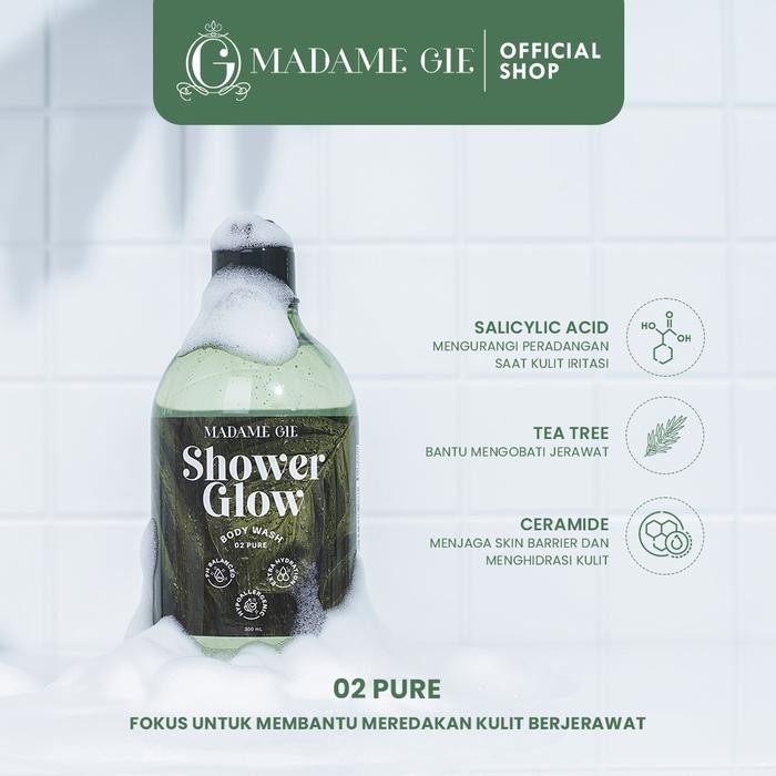 j5uc- Bundle 3 Pcs Madame Gie Shower Glow - Hypoallergenic Sabun Mandi Soap Cair