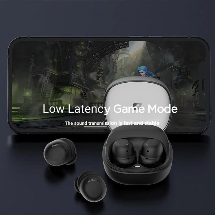 SOUNDTECH S16 TWS Wireless Earphone Bluetooth 5.1 Touch - Black