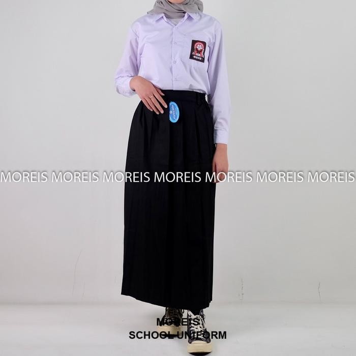 Seragam Rok Remple/Rempel Panjang Hitam Famatex