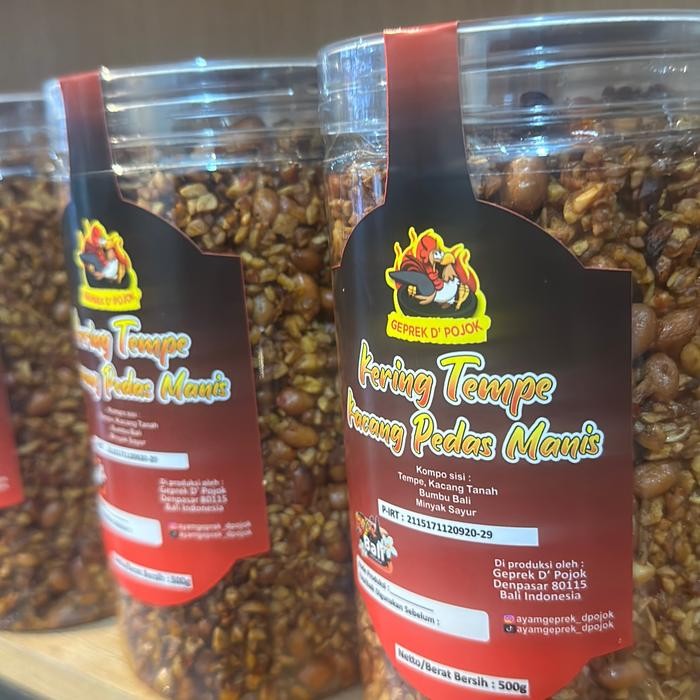 Kering Tempe Kacang Pedas Manis - Makanan Camilan atau Lauk Pauk