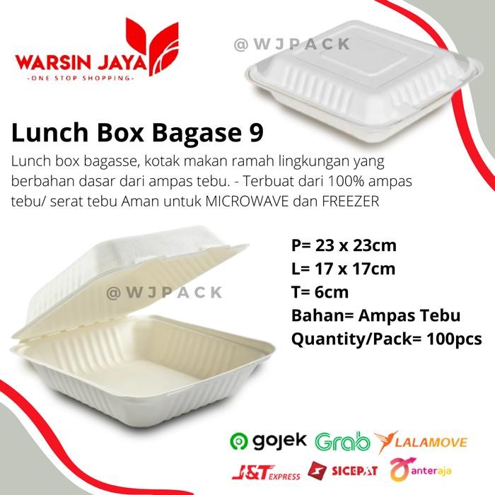 Terlaris LUNCH BOX BAGGASE 9/ AMPAS TEBU ISI 100PC