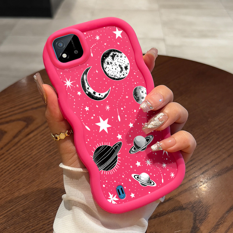 Casing Untuk Realme C20 C20A C11 2021 Case Casing Luar Angkasa Malam pola HP Cesing lunak Silikon So