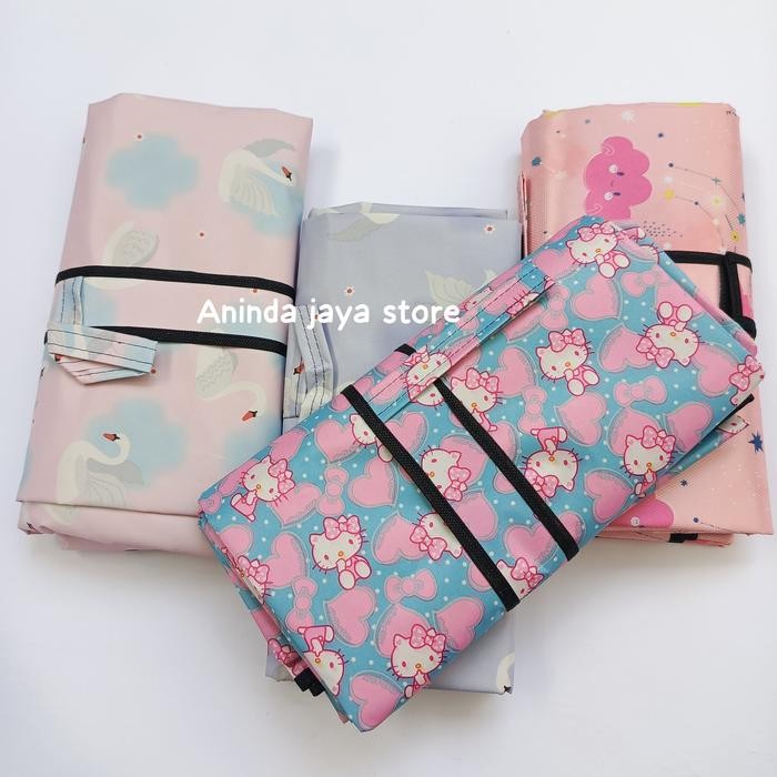 TIKAR LIPAT MICROSATIN 200X150CM TIKAR PIKNIK ANTI AIR TIKAR TIKAR PORTABLE MICROSATIN